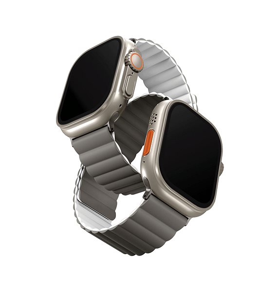 Remienok na hodinky UNIQ Revix Reversible Magnetic remienok na Apple Watch 42/44/45/Ultra 49 mm sivý/biely ...
