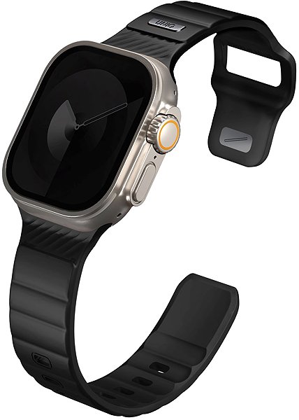 Armband Uniq Stride FKM für Apple Watch 49/46/45/44mm Midnight Black ...