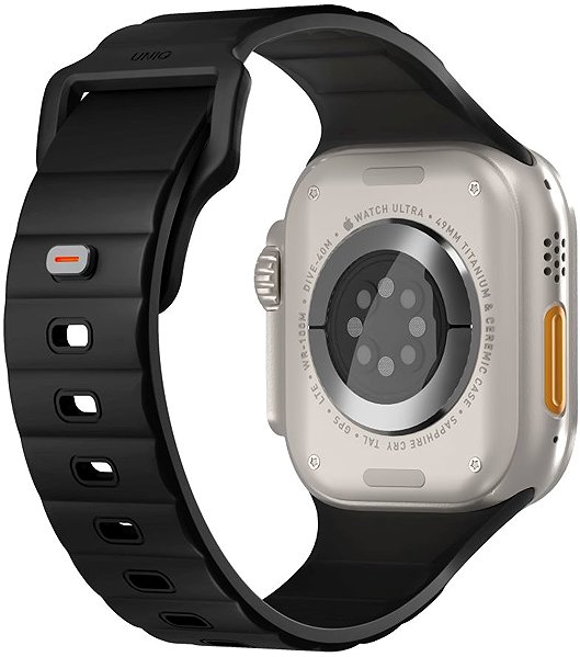 Armband Uniq Stride FKM für Apple Watch 49/46/45/44mm Midnight Black ...