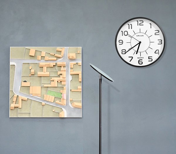 Wall Clock Unilux Pop Pl black ...