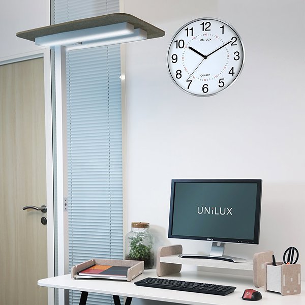 Wall Clock Unilux Aria silver ...