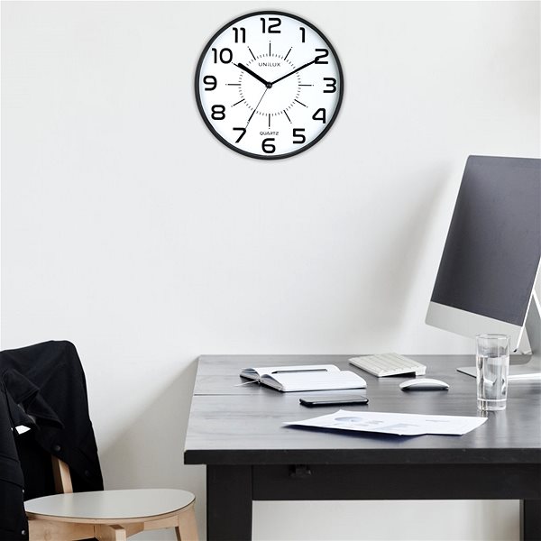 Wall Clock Unilux Pop black ...