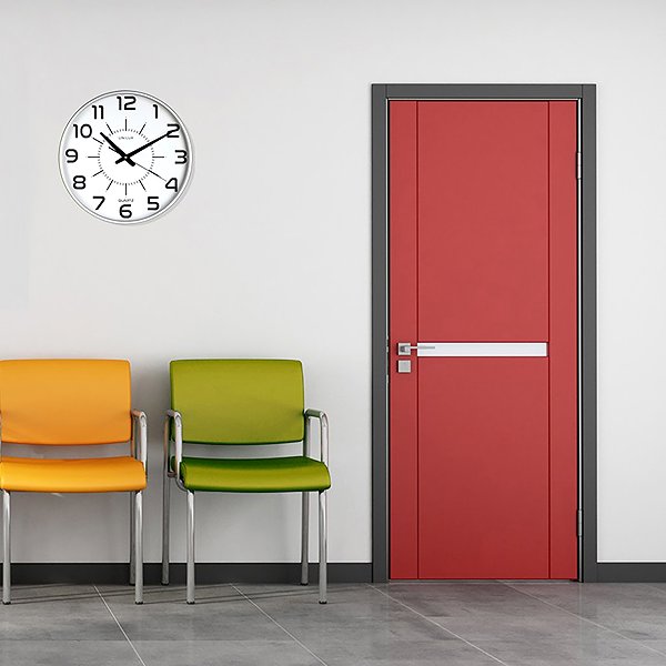 Wall Clock Unilux maxi Pop silver ...
