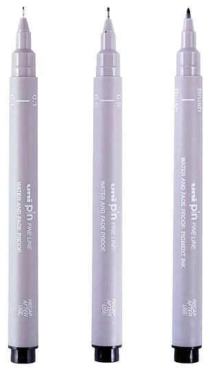 Liners UNI PIN - Graceful Grey set of 3 liners, light grey .