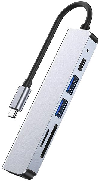USB Hub Tech-Protect V4 HUB adaptér 2 × USB / USB-C / HDMI / SD / Micro SD / TF, šedý ...