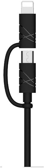 Datenkabel USAMS US-SJ077 2 in 1 Data Cable Lightning + microUSB black Anschlussmöglichkeiten (Ports)