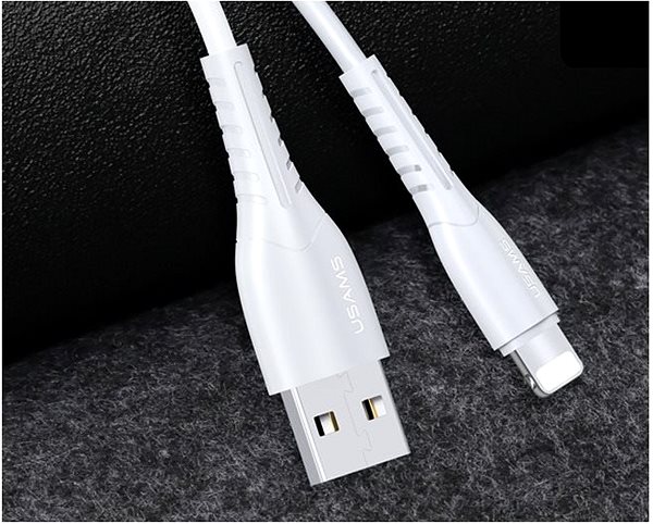 Netzladegerät USAMS T20 Dual USB Round Travel Charger + U35 Lightning Cable White Mermale/Technologie