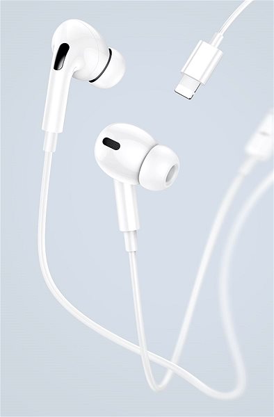 Headphones USAMS EP-41 Lightning In-Ear Earphones 1.2m White Connectivity (ports)