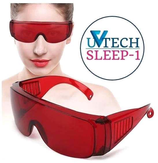Brýle na počítač SLEEP-1 červené brýle proti modrému světlu Lifestyle