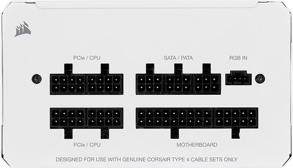 PC tápegység Corsair CX650F RGB White Csatlakozási lehetőségek (portok)