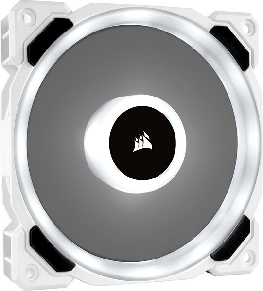 Ventilátor do PC Corsair LL120 RGB 120 mm Dual Light Loop White RGB LED PWM Fan – Single Pack Bočný pohľad