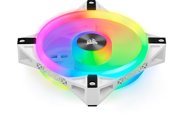 Ventilátor do PC Corsair iCUE QL120 RGB 120 mm White Triple Fan Kit Bočný pohľad