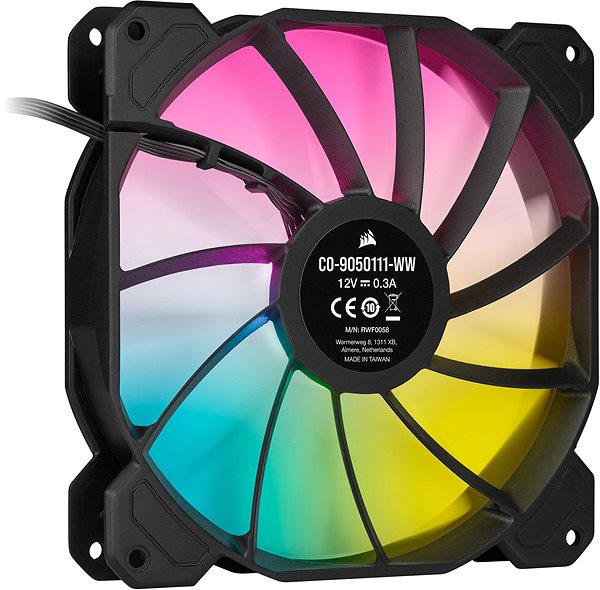 PC ventilátor Corsair iCUE SP140 RGB ELITE Dual Pack Black + Lightning Node Core Hátoldal