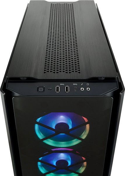 Számítógépház Corsair 500D RGB SE Obsidian Series fekete átlátszó oldallappal Csatlakozási lehetőségek (portok)