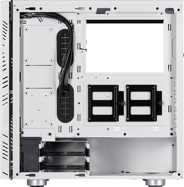 PC Case Corsair 275R Tempered Glass, White Lateral view
