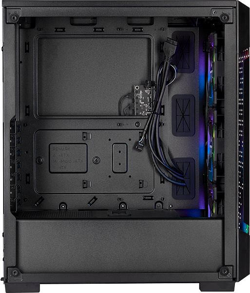 PC skrinka Corsair iCUE 220T RGB Tempered Glass čierna Bočný pohľad