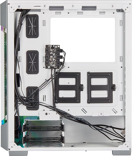 PC Case Corsair iCUE 220T RGB Tempered Glass, White Lateral view
