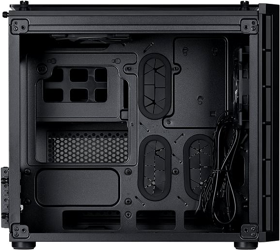 PC Case Corsair Crystal Series 280X Tempered Glass black Lateral view
