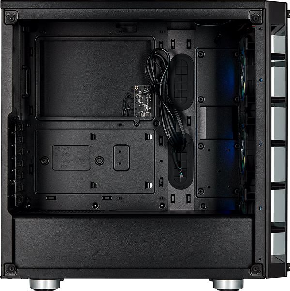 PC Case Corsair iCUE 465X RGB Tempered Glass, Black Lateral view