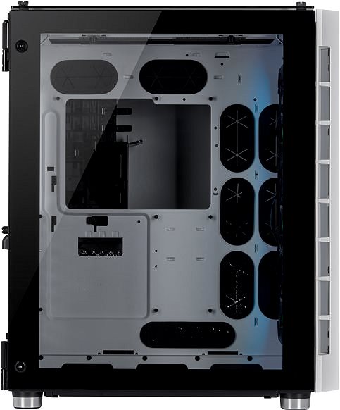 PC Case Corsair Crystal Series 680X Tempered Glass RGB, White Lateral view