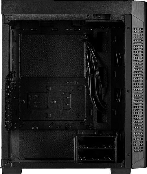 Számítógépház Corsair 110Q fekete színű Oldalnézet