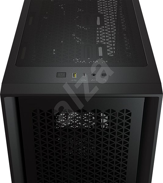 Számítógépház Corsair 4000D AIRFLOW Tempered Glass Black for Alza PC Csatlakozási lehetőségek (portok)