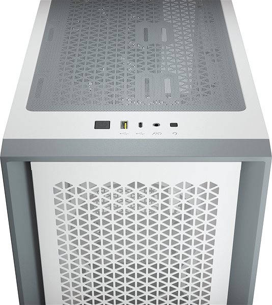 Számítógépház Corsair 4000D AIRFLOW Tempered Glass White Csatlakozási lehetőségek (portok)