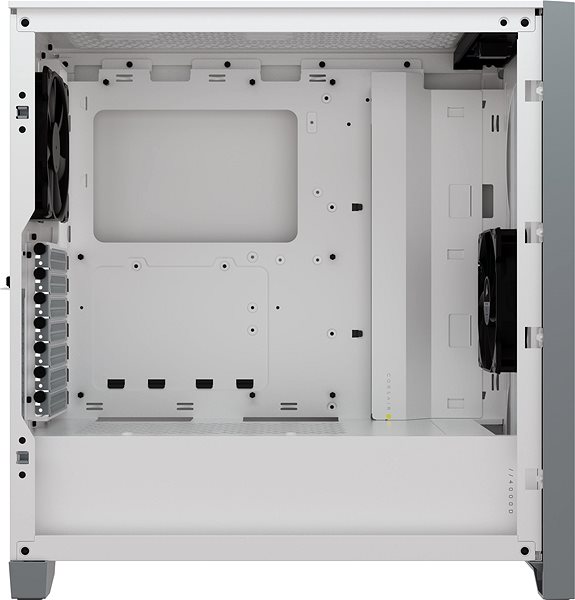 PC Case Corsair 4000D AIRFLOW Tempered Glass White Lateral view