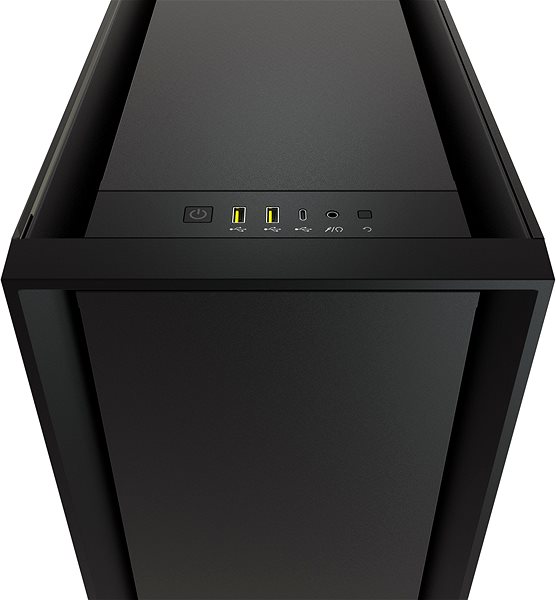 Számítógépház Corsair 5000D Tempered Glass Black Csatlakozási lehetőségek (portok)