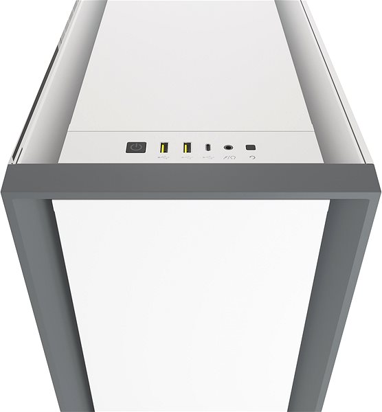 Számítógépház Corsair 5000D Tempered Glass White Csatlakozási lehetőségek (portok)