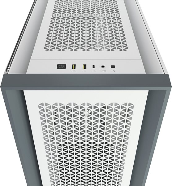 Számítógépház Corsair 5000D AIRFLOW Tempered Glass White Csatlakozási lehetőségek (portok)