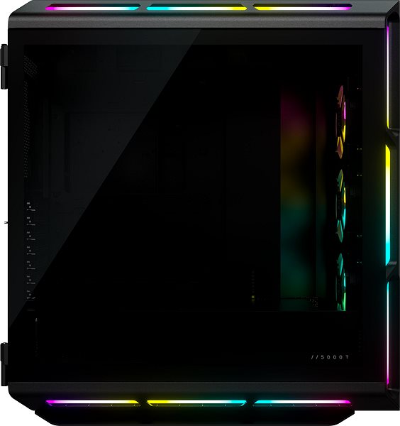 Számítógépház Corsair iCUE 5000T RGB Tempered Glass Black ...