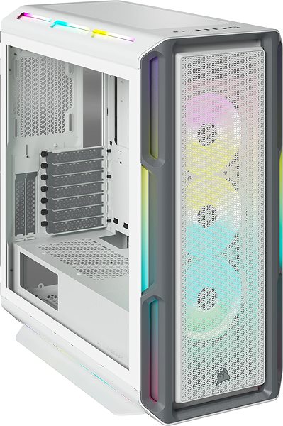 Számítógépház Corsair iCUE 5000T RGB Tempered Glass White ...