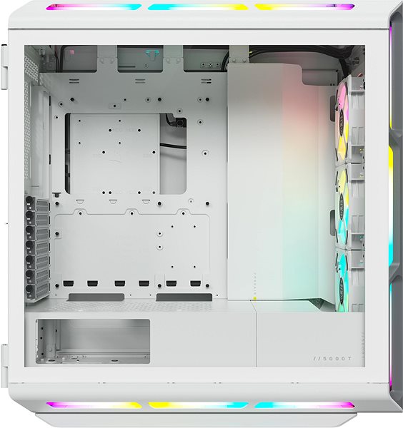 PC skrinka Corsair iCUE 5000T RGB Tempered Glass White ...