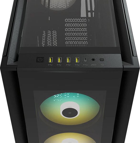 PC-Gehäuse Corsair iCUE 7000X RGB Black Anschlussmöglichkeiten (Ports)