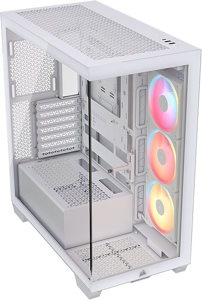 Corsair 3500X LX-R RGB iCUE LINK White PC case.