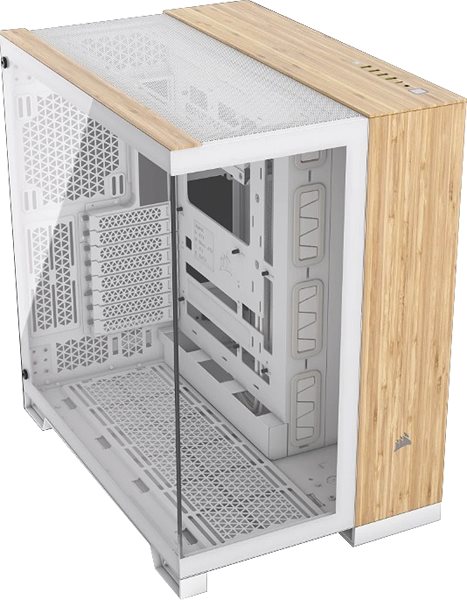 PC Case Corsair 6500X White/Bamboo Wood ...