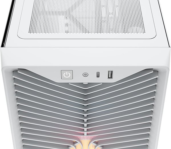 Corsair 3200D RS ARGB White computer case.