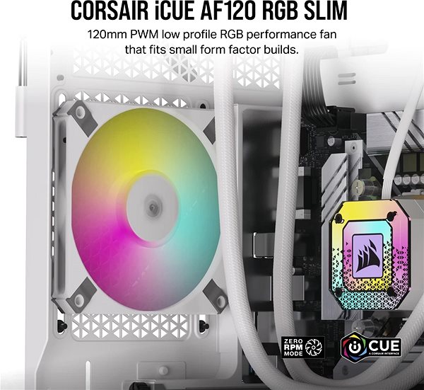 PC ventilátor Corsair AF120 RGB SLIM fehér ...