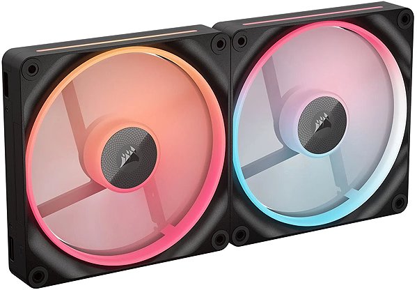 PC Fan Corsair iCUE LINK LX140-R RGB Black Dual Fan Kit ...