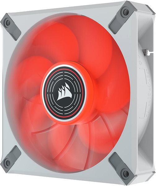 Ventilátor do PC Corsair ML120 LED ELITE White (Red LED) Bočný pohľad