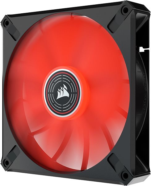 Számítógép ventilátor Corsair ML140 LED ELITE Black (Red LED) Oldalnézet