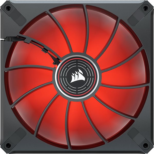 Számítógép ventilátor Corsair ML140 LED ELITE Black (Red LED) Hátoldal
