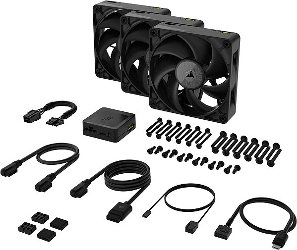 PC Fan Corsair iCUE LINK RX120 MAX Black Triple Fan Kit ...