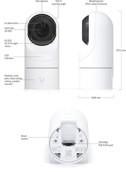 Überwachungskamera Ubiquiti UniFi Videokamera G5 Flex ...