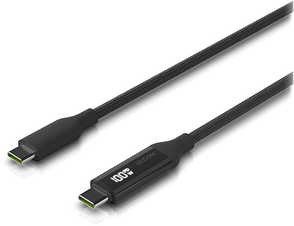 Data Cable Ubiquiti UniFi power and data cable with charging display, up to 100 W, up to 480 Mbps, 1 m, black ...