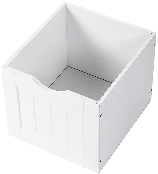 Shelving Unit VASAGLE Bathroom shelf with storage boxes, white, 3 tiers 30 × 89 × 30 cm ...