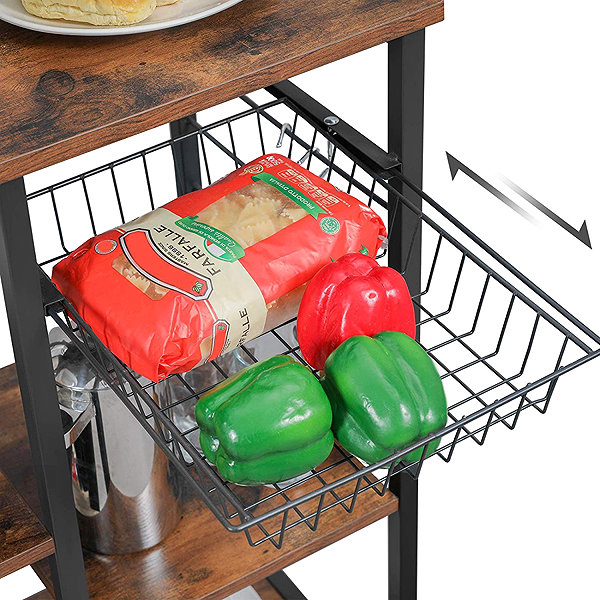 Shelving Unit VASAGLE Industrial kitchen shelf 40 × 90 × 132 cm ...