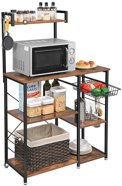 Shelving Unit VASAGLE Industrial kitchen shelf 40 × 90 × 132 cm ...