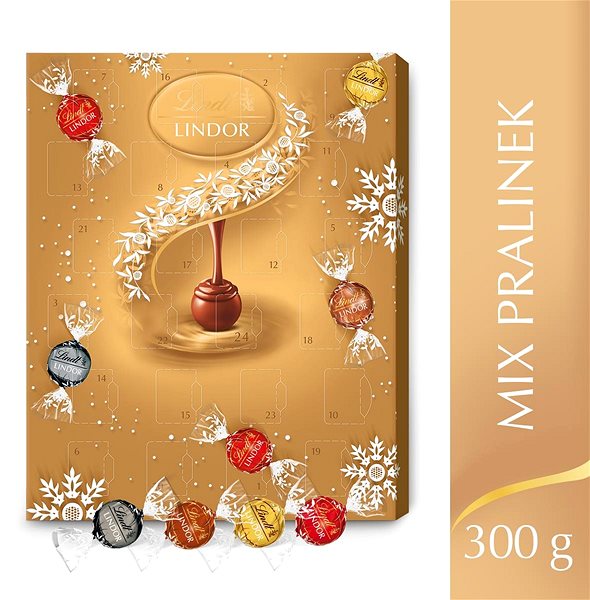 LINDT Lindor Advent Calendar Assorted 300 g Adventní kalendář Alza.cz
